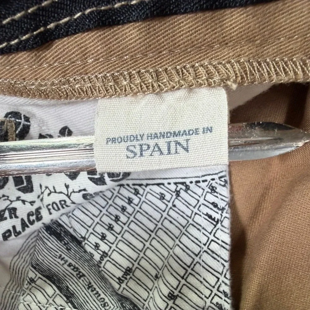 Taylor Stitch Slim Fit Chino Pants Mens 31 Khaki Tan Cotton Handmade in Spain